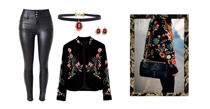 Chaqueta bomber bordada