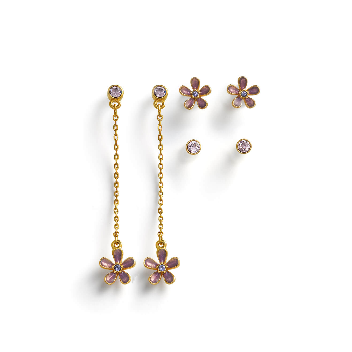 SET ARETES ELLE FLOR